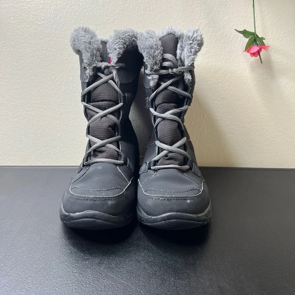 Columbia Ice Maiden Lace II BY1331-011 Winter Boot Girl's Size 6 Black🌹